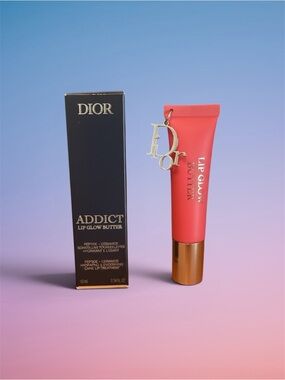 Dior Addict Lip Glow Butter — Lychee Tube with Gold Charm